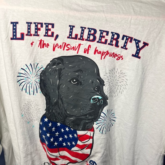 SIMPLY SOUTHERN PREPPY LIBERTY USA DOG T-SHIRT SIZE XXL - Picture 3 of 7